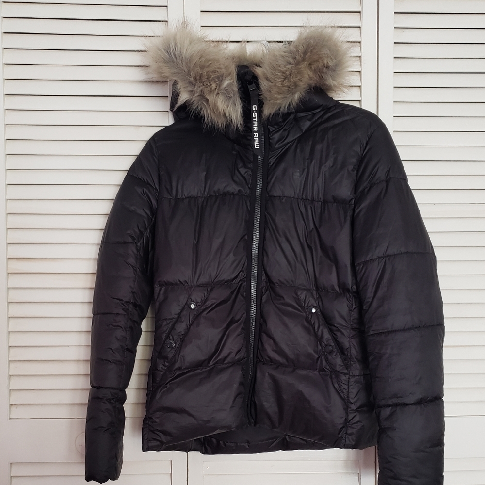 G-Star Whistler Hooded Quilted Slim Jacket | Black | G-Star RAW